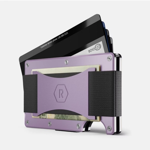 Ridge MagSafe Wallet - Lavender Aluminum Card Holder NIB - Picture 4 of 12